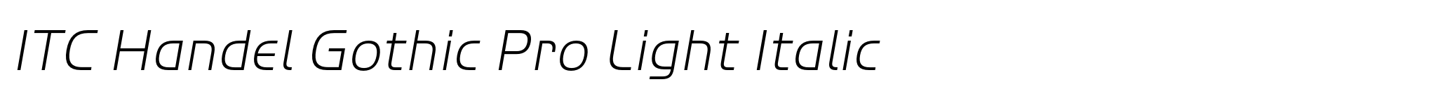 ITC Handel Gothic Pro Light Italic image